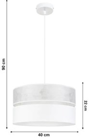 Lampadario su filo LIMA 1xE27/60W/230V bianco