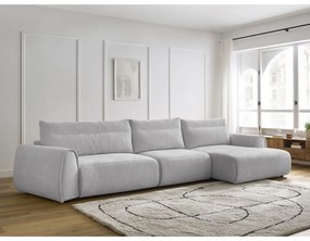 Divano angolare in grigio chiaro Aden – Bobochic Paris