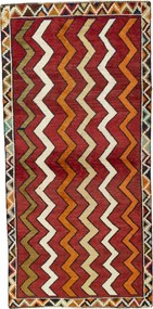 Gabbeh Tappeto 90 x 190 Rosso (Iran) Annodato A Mano