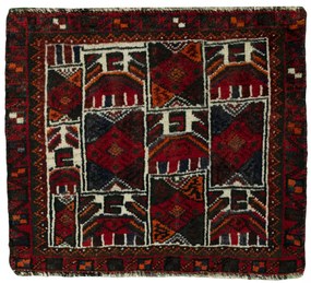 Shiraz Tappeto persiano 60 x 60 Rosso (Iran) Annodato A Mano