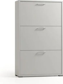 Scarpiera TERRANEO Alby 3 ante apertura a ribalta, L 67 x H 112 x P 28 cm 18 paia, grigio