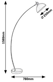 Rabalux 5592 - Lampada da terra OTTO 1xE27/40W/230V