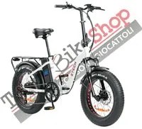 Bicicletta Elettrica Pieghevole Z-Tech ZT-89-AW Folding Etna 250W 36V 13Ah con Display colore Bianco