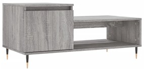 Tavolino da salotto grigio sonoma 100x50x45cm legno multistrato