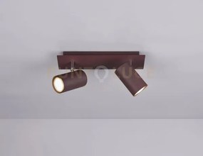 Marley barra 2 spots cilindri metallo ruggine l. 30cm 2 luci attacc...