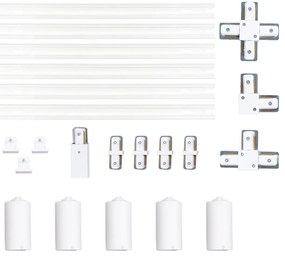 Sistema di illuminazione a binario moderno con 5 faretti bianchi monofase GU10 35 mm - Iconic Ruby