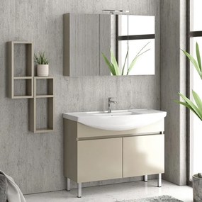 Kamalu - mobile bagno a terra 100 cm con 2 ante bn-100c