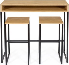 Scrivania con piano effetto rovere 35x100 cm Frame – Woodman