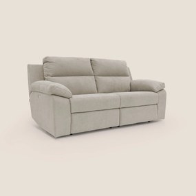 Romeo Divano relax con recliner elettrico in morbido tessuto impermeabile T02 panna