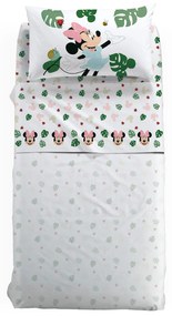 Completo Lenzuola Singolo Minnie garden Warner bros baby, in