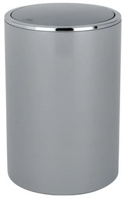 WENKO 22562100 - Cestino INCA 18,5x25,5 cm grigio/cromo lucido
