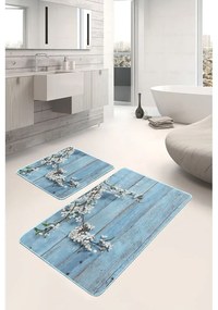 Tappetini da bagno blu in set da 2 60x100 cm - Mila Home