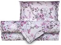 Completo letto singolo fiori acquerello