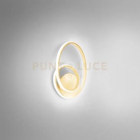 Diva a - applique led oro in alluminio dimmerabile 3000k 1330lm 20w