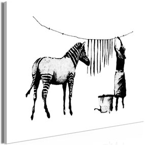 Quadro Banksy Washing Zebra (1 Part) Wide