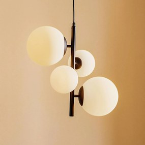 ALDEX Lampada a sospensione Dione, 4 luci, nero