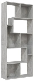 Libreria grigio cemento 67x24x161 cm in truciolato