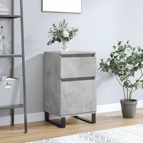 Credenza grigio cemento 40x35x70 cm in legno multistrato