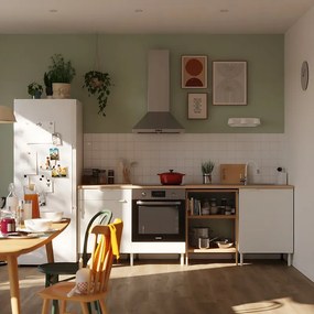 Cucina in kit DELINIA Eleki bianco 4 basi L 240 cm