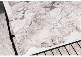 Tavolino ASUDE 43x95 cm nero/bianco