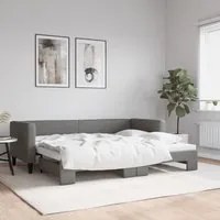 Divano Letto con Letto Estraibile Grigio Scuro 80x200 Tessutocod mxl 130606