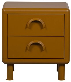 Comodino giallo ocra in metallo Rune – WOOOD