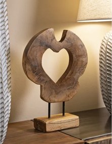 Scultura Hasi In Teak Riciclato Cm 28X10X38 (Pezzi Unici - Non Rip. In Serie)