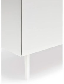 Cassettiera bassa in rovere decorata in bianco e naturale 165x78 cm Arista - Teulat