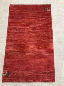 Gabbeh Tappeto 70 x 120 Rosso (Iran) Annodato A Mano