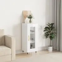 Credenza Bianco Lucido 34,5x34x90 cm in Legno Multistrato 828774