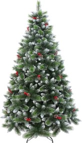 Albero di Natale artificiale PVC verde H 210 cm x ø 125 cm