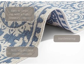 Tappeto da esterno blu e crema , 80 x 350 cm Jardin - NORTHRUGS