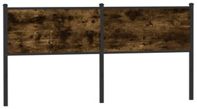 Testiera Rovere Fumo 160 Cm İn Legno Multistrato E Acciaio /