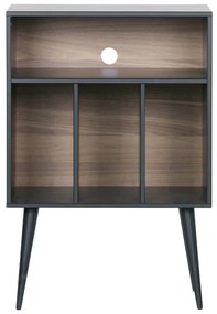 Credenza nera per gramofono in legno di pino 60x83 cmJames - WOOOD