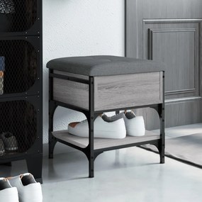 Panca porta scarpe grigio sonoma 42x42x45 cm legno multistrato