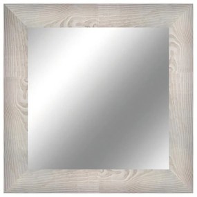 Specchio quadrato in legno bianco 68 x 68 cm