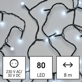 Catena LED da esterno natalizia 80xLED/13m IP44 bianco freddo
