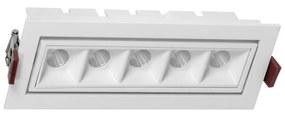 Faro LED da Incasso Bianco 12W, Orientabile, Foro 155x55mm Colore Bianco Caldo 3.000K