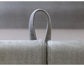 Letto matrimoniale imbottito grigio chiaro con contenitore con griglia 180x200 cm Jade - Bobochic Paris