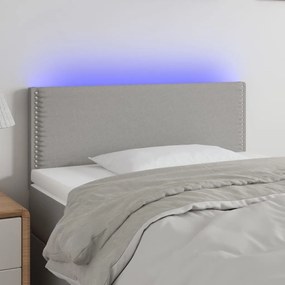 Testiera A Led Grigio Chiaro 90x5x78/88 Cm İn Tessuto /