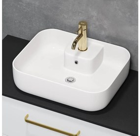BATH DELUXE 06-050-12-11-00-Lavabo da appoggio KRISTIANSAND 51x40 cm ceramica/bianco
