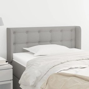 Testiera Ad Orecchio Grigio Chiaro 83x16x78/88 Cm İn Tessuto /