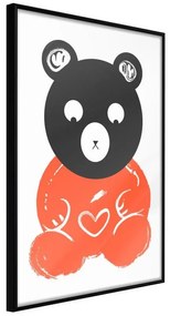 Poster  Teddy Bear in Love  Cornice Quadri Cornice nera, Larghezza x Altezza Home decor 40x60