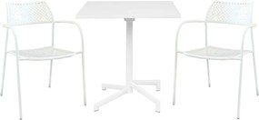 OPERA - set tavolo in alluminio cm 70 x 70 x 73 h con 2 poltrone Aviim