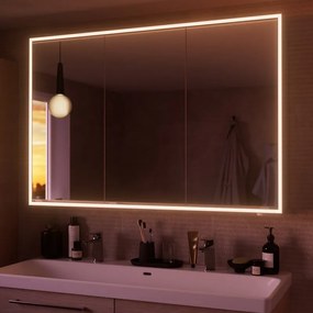 Specchio Contenitore Con Illuminazione Remix SENSEA bianco L 120 x H 80 x P 16.9 cm