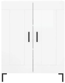 Credenza 69,5x34x90 cm in legno multistrato bianco lucido