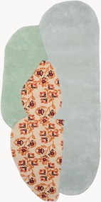 Tappeto in lana annodato a mano con effetto alto-basso Flora