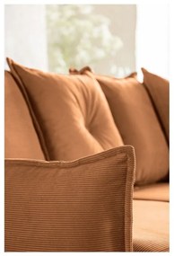 Divano letto in velluto a coste color mattone (variabile) Lazy Lukka - Miuform