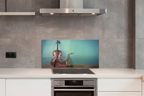 Pannello paraschizzi cucina Tromba violino 100x50 cm