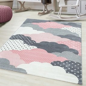Tappeto per bambini rosa e grigio 120x170 cm Bambi - Ayyildiz Carpets